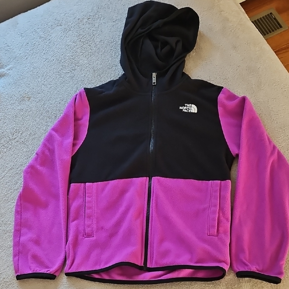 The North Face Kids' Fleece Hoodie in Pink and Black